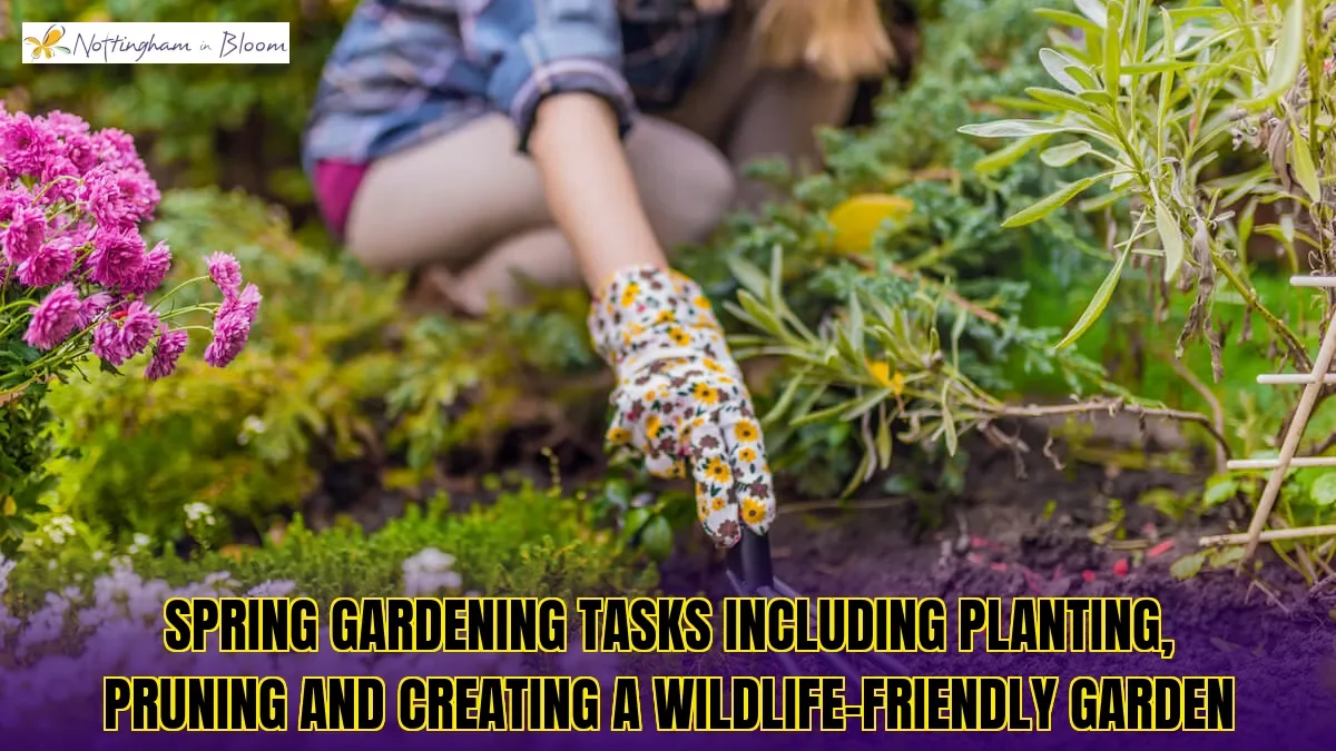 Spring gardening tasks including planting, pruning and creating a wildlife-friendly garden
